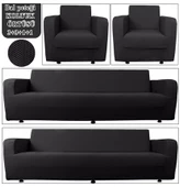 Upmall Balpeteği 3+3+1+1 Lastikli Kanepe Örtüsü Lastikli Koltuk Örtüsü Koltuk Kılıfı Takımı thumbnail 1