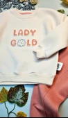 Kız Çocuk Ve Bebek Üçip Kalın Kışlık Lady Gold Baskılı Eşofman Takımı - 2