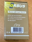 ORBUS 10 'LU METAL TOP LED 1,5mt SARI IŞIK USB'Lİ YILBAŞI SÜSÜ - 2