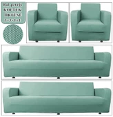 Upmall Balpeteği 3+3+1+1 Lastikli Kanepe Örtüsü Lastikli Koltuk Örtüsü Koltuk Kılıfı Takımı thumbnail 5