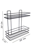 Yapışkanlı 2 Katlı Banyo Rafı Duş Şampuanlık Duvar Düzenleyici Organizer - 2