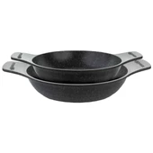 ThermoAD 2'li 20-22 cm Sahan-2'li Frapan Kare Tava Seti (28 cm Grill, 26CM )- Gri - 3