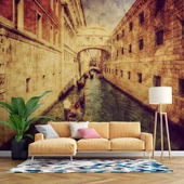 Eskitme Venedik Manzaralı Duvar Kağıdı thumbnail 1