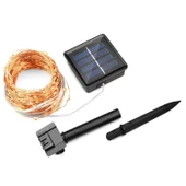 Monozone Solar 100 Led 12Metre Güneş Enerjili Bahçe Ev Parti Perde Süsü Aksesuarı Noel Yılbaşı Ağacı Işığı Ip65 - 2