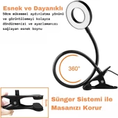 Monozone  Telefon Tutucu Güçlü Tablet Tutucu Oynar Başlı Akrobat Kıskaçlı Araçİçi Masa Ofis Ev Okuma - 8