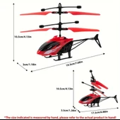 Usb Şarj Edilebilir Kızılötesi Sensör ve Işıklı Helikopter Oyuncak - 2
