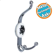 Portmanto Askı Dolap Askılık Askılığı Banyo Mutfak Askısı Duvar Kapı Elbise Kıyafet Vestiyer Krom thumbnail 1