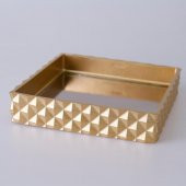 Selim Dekor Piramit Aynalı Tepsi Altın - 1