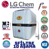LG Chem COOL BEYAZ SİYAH POMPALI 8 LİTRE 5 FİLTRE 10 AŞAMA SU ARITMA CİHAZI thumbnail 1