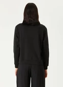 Calvin Klein Jeans Yuvarlak Yaka Baskılı Siyah Kadın Sweatshırt INSTITUTIONAL CREW NECK - 4