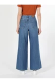Colins 920 Elsa Yüksek Bel Normal Kesim Super Wide Leg Mavi Kadın Jean Pantolon Cl1060494 - 4