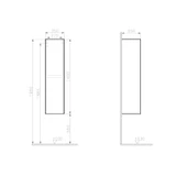 56343 Vitra Step Boy Dolabı, Parlak Beyaz, Sol (Demonte) - 2