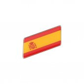 İspanya Bayrağı Tasarımlı Damlalı Alüminyum Sticker Etiket - 1