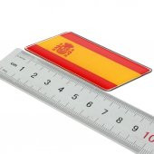 İspanya Bayrağı Tasarımlı Damlalı Alüminyum Sticker Etiket - 4