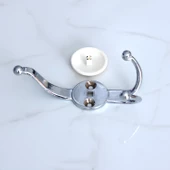Portmanto Askı Dolap Askılık Askılığı Banyo Mutfak Askısı Duvar Kapı Elbise Kıyafet Vestiyer Krom - 2