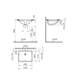 5339B003-0012 Vitra S50 Tezgah Altı Lavabo, 48 cm - 2