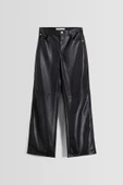Bershka Suni deri straight fit pantolon - 3
