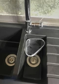 Lavabo Süzgeci - Çeşme Altı Süzgeçli Lavabo Torbası - Paslanmaz Çelik - 2