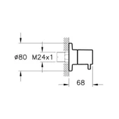 Vitra Origin Ankastre Stop Valf (Sıva Üstü Grubu), Fırçalı Nikel A4145834 - 2
