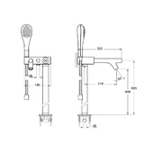 A41819 Artema İstanbul Joystick Küvet Bataryası (Yerden-El duşlu) - 2