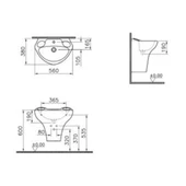 6037B003-0001 Vitra Arkitekt Kurbağa Lavabo - 2