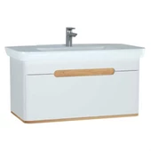 60814 Vitra Sento Tek Çekmeceli Lavabo Dolabı, Ayaksız, 100 Cm, Mat Beyaz thumbnail 1