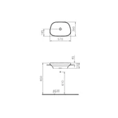 5653B403-0016 Vitra Frame Tezgah Üstü TV Lavabo, 58 cm, Beyaz - 2