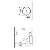 5992B403-0016 Vitra Outline Yuvarlak Çanak Lavabo, 40 cm, Beyaz - 2