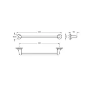 A44944 Artema Marin Havluluk 490 mm, Krom - 2