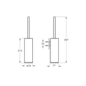 A4489436 Vitra Origin Tuvalet Fırçalığı (Duvardan), Mat Siyah - 2