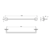 A4489734 Vitra Origin Havluluk, 60 cm, Fırçalı Nikel - 2