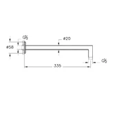 A4263126 Vitra Origin Duvardan 90 Derece Açılı Dirsek, Bakır - 2