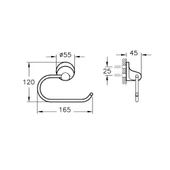 A44946 Artema Marin Kapaksız Tuvalet Kağıtlığı, Krom - 2