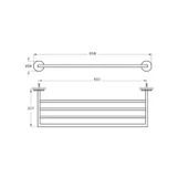 A4489926 Vitra Origin Üçlü Havluluk, Bakır - 2