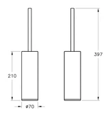 Vitra Origin Tuvalet Fırçalığı (Yerden), Nikel A4489334 - 2