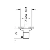 A4521434 Vitra Origin Ara Musluk, Fırçalı Nikel - 2