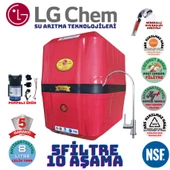 LG Chem COOL KIRMIZI SİYAH POMPALI 8 LİTRE 5 FİLTRE 10 AŞAMA SU ARITMA CİHAZI thumbnail 1