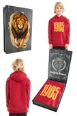 Galatasaray Orijinal Lisanslı Kapüşonlu Kırmızı 1905 Çocuk Sweat Ahşap Kutulu thumbnail 1