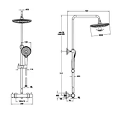 A47205 Vitra AquaHeat Bliss 240 2F Duş Kolonu ve Termostatik Duş Bataryası Sistemi thumbnail 2