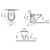 7644L003-0850 Vitra S20 Round SmoothFlush Asma Klozet, 52 cm - 2