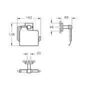 A44996 Artema Q-Line Kapaklı Tuvalet Kağıtlığı, Krom - 2