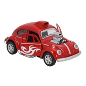 Birlik Metal Işıklı Motorlu Çekbırak Araba VW Tosbağa 1:36 - FY6757-12D - 4