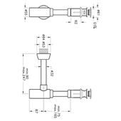 A45154 Artema Lavabo Sifonu Seti, T Tipi (Krom Kaplama, Plastik) - 2