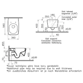 7672B070-0559 Vitra Metropole Rim-ex Kanalsız Asma Klozet, 56 cm, Siyah - 2