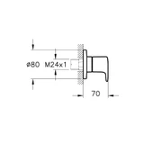 Artema Root Round Ankastre Stop Valf (Sıva Üstü Grubu) Fırçalı Nikel A4273034 - 2