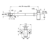 A4515934 Vitra Origin Lavabo Sifonu, Simetrik Rozet, Fırçalı Nikel - 2