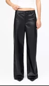 Pull & Bear Geniş paça suni deri pantolon - 4