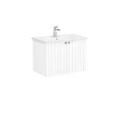 69289 Vitra Root Groove Kapaklı Lavabo Dolabı, 80 cm, Mat Beyaz (Yuvarlak Lavabo Dahil) thumbnail 1