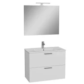 75024 Vitra Mia Demonte Set, 80 cm, Çekmeceli, (Lavabo Dolabı, Aydınlatmalı Ayna), Parlak Beyaz thumbnail 2