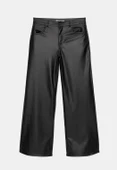 Pull & Bear Geniş paça suni deri pantolon - 5